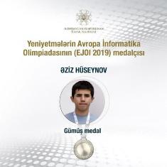 Azərbaycanlı şagird Avropa İnformatika Olimpiadasında gümüş medal qazanıb