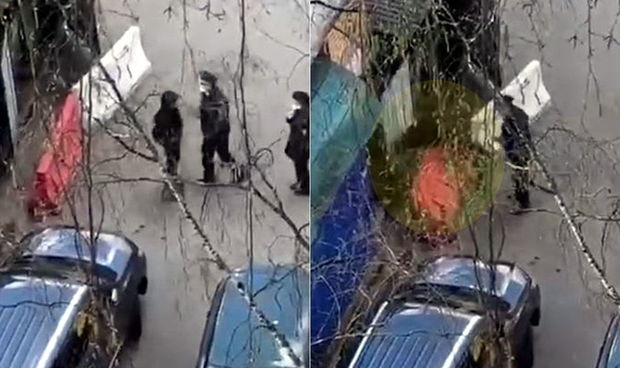 Rusiyada polis karantin qaydalarını pozan gənci belə cəzalandırdı - VİDEO