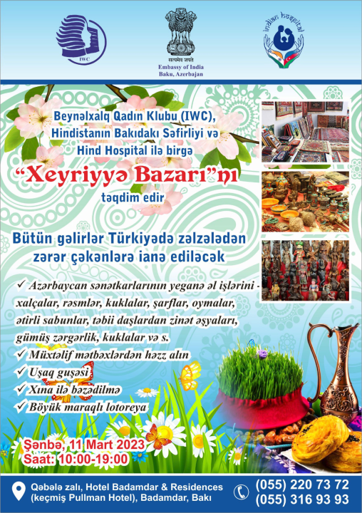 Beynəlxalq Qadınlar Klubu Xeyriyyə Bazarı təşkil edir