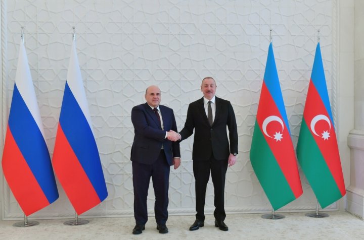Azərbaycan Prezidenti İlham Əliyevin Rusiya Hökumətinin sədrini qəbul edib