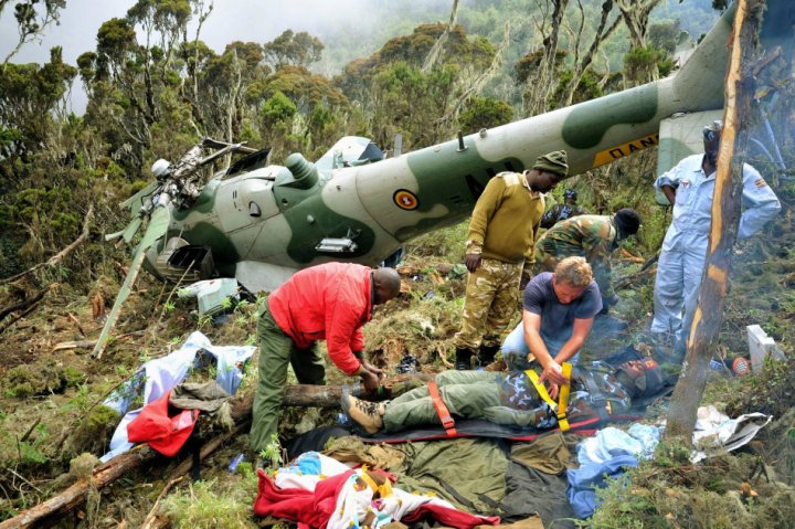Kolumbiyada hərbi helikopter qəzaya düşüb