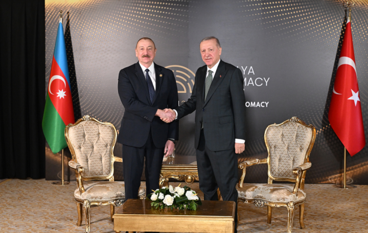 İlham Əliyev Rəcəb Tayyib Ərdoğan ilə görüşüb