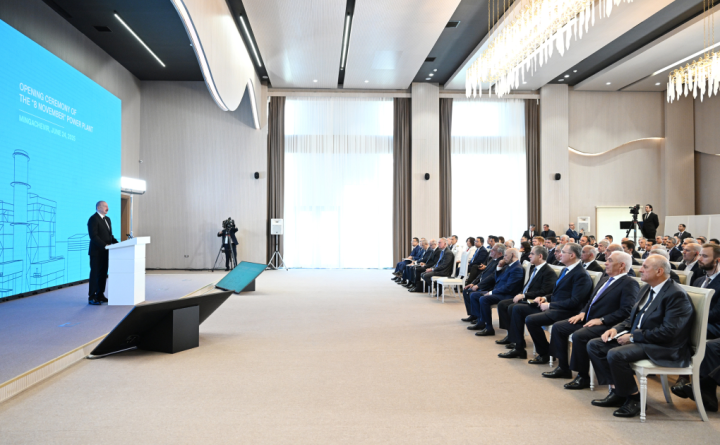 Mingəçevirdə “8 Noyabr” Elektrik Stansiyasının açılış mərasimi keçirilib - Tam Mətn