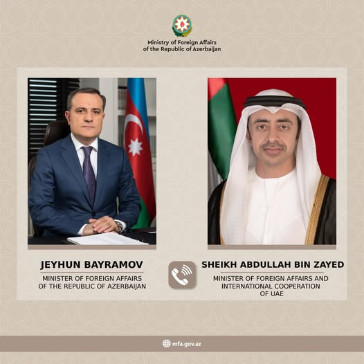 Azərbaycan və BƏƏ regional və beynəlxalq təhlükəsizlik vəziyyəti müzakirə edib