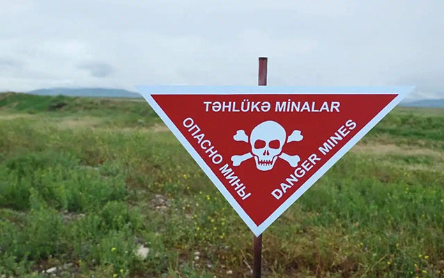 Ağdərədə bir nəfər minaya düşüb
