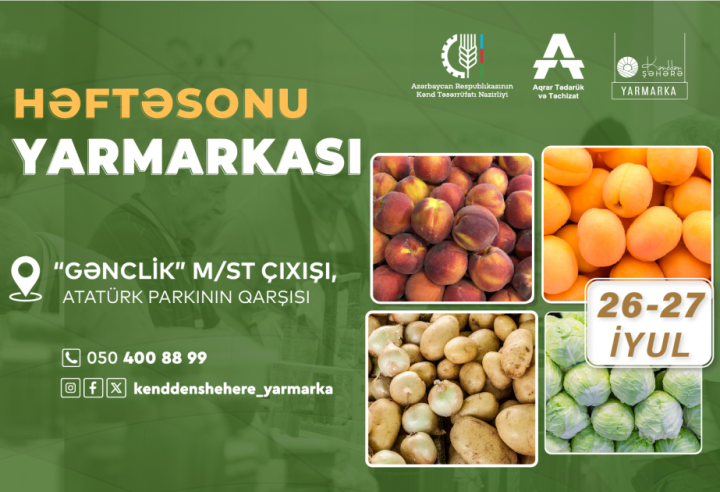 Bakıda  “Kənddən Şəhərə” həftəsonu yarmarkası təşkil ediləcək