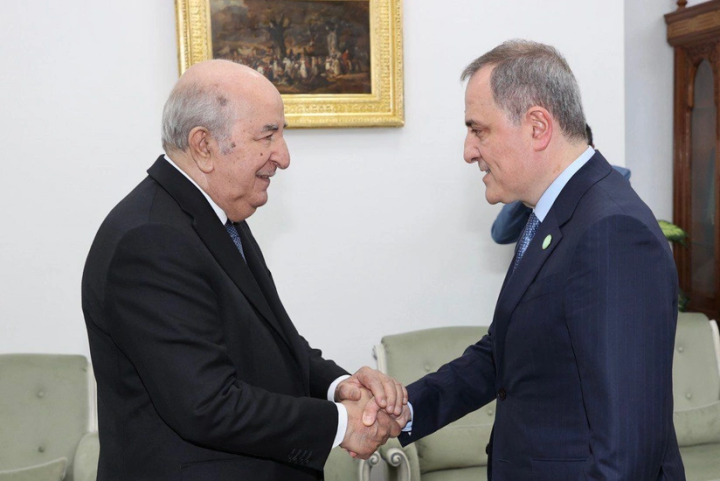 Ceyhun Bayramovla Əlcəzair Prezidenti ilə görüşüb