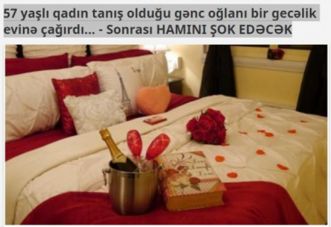 57 yaşlı qadın tanış olduğu gənc oğlanı bir gecəlik evinə çağırdı... - Sonrası HAMINI ŞOK EDƏCƏK