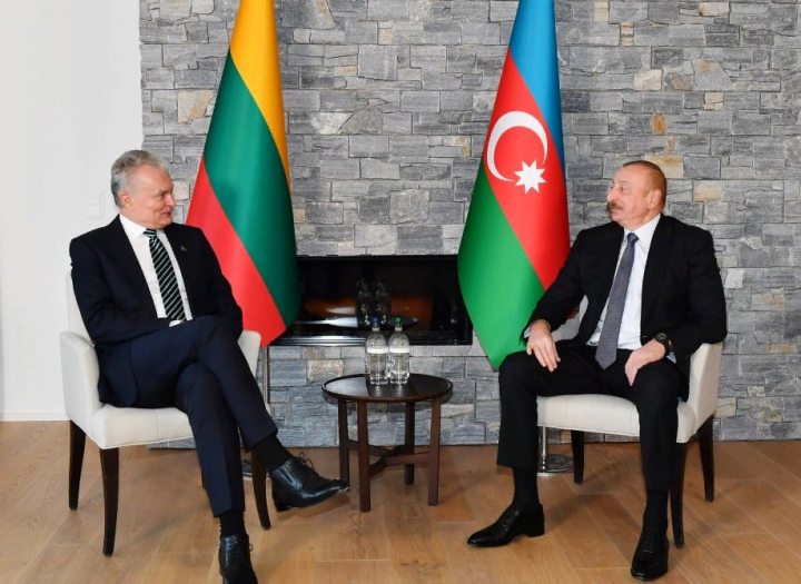 Azərbaycan və Litva prezidentləri Davosda görüşdü