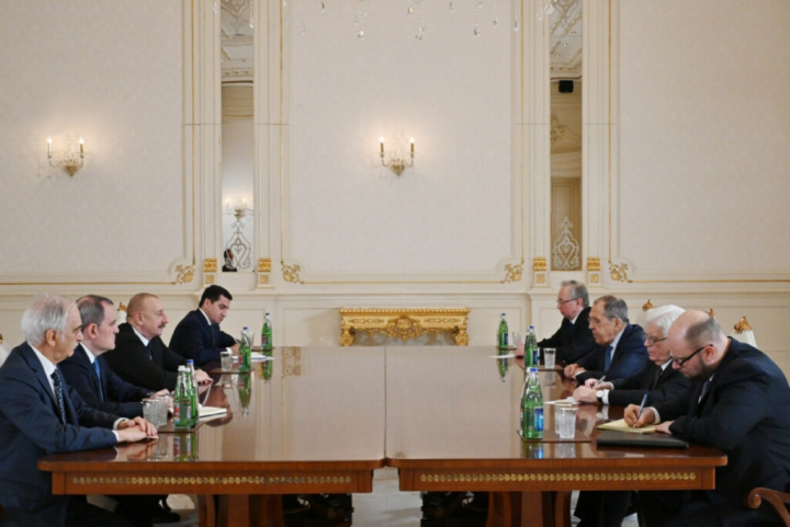 Prezident İlham Əliyevin Rusiyanın xarici işlər nazirini qəbul edib