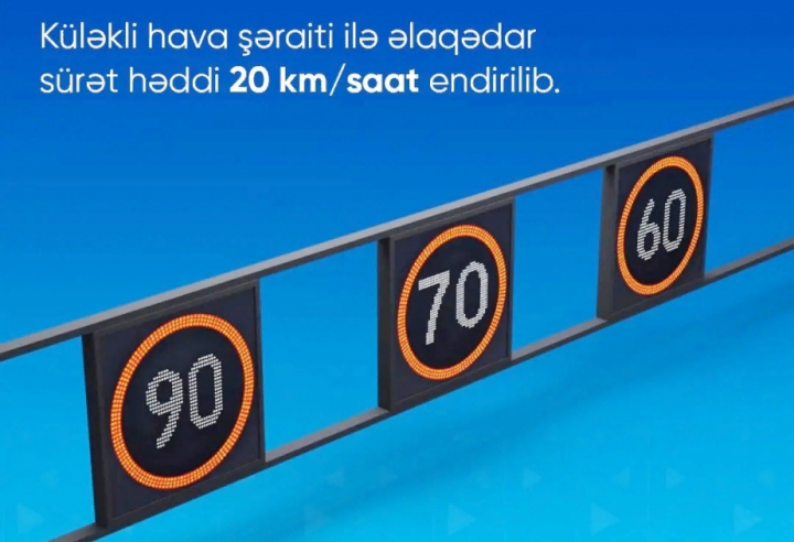 Bu yolda sürət həddi 20 kilometr/saat endirilib