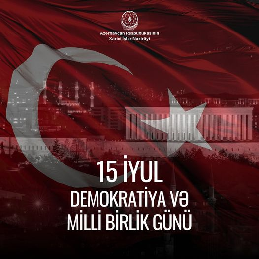 XİN Türkiyənin Demokratiya və Milli Birlik Günü ilə bağlı paylaşım edib