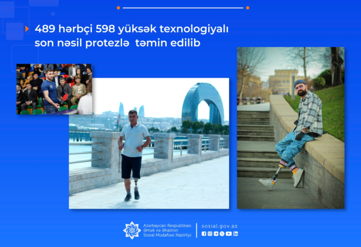 489 hərbçi yüksək texnologiyalı protezlərlə təmin olunub