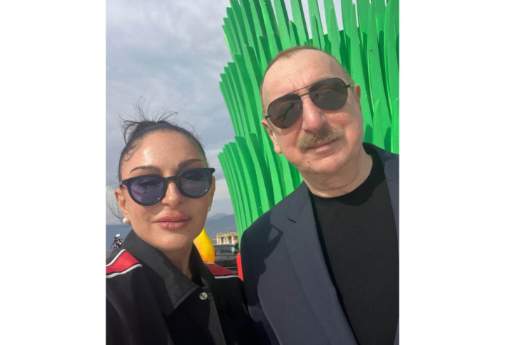 Mehriban Əliyeva Ağdərədən paylaşım edib