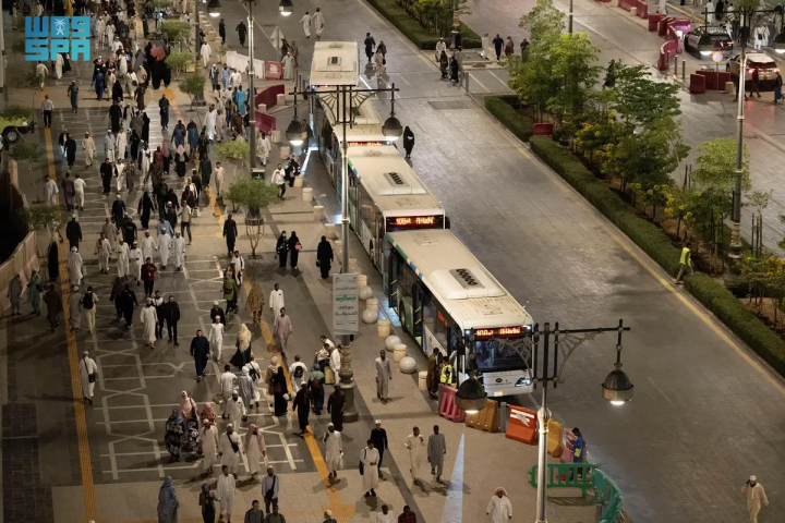 Mədinə avtobusları Ramazan ayında 800.000-dən çox sərnişinə xidmət göstərib