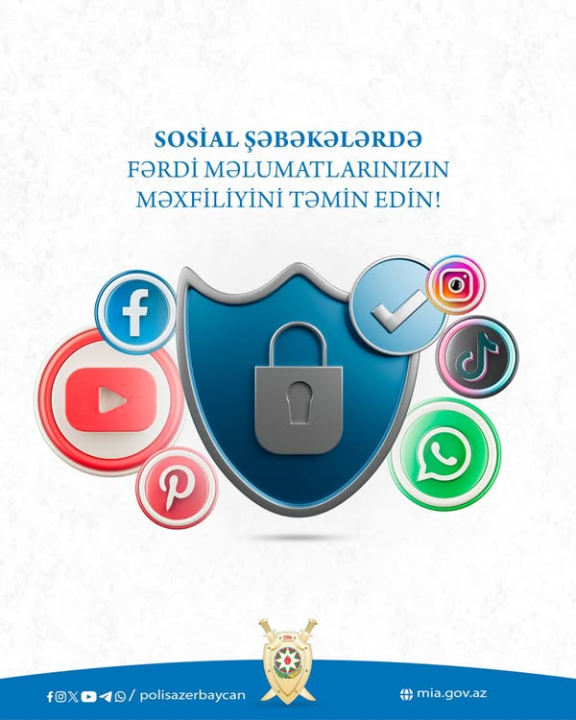 DİN: Sosial şəbəkələrdə fərdi məlumatlarınızın məxfiliyini təmin edin