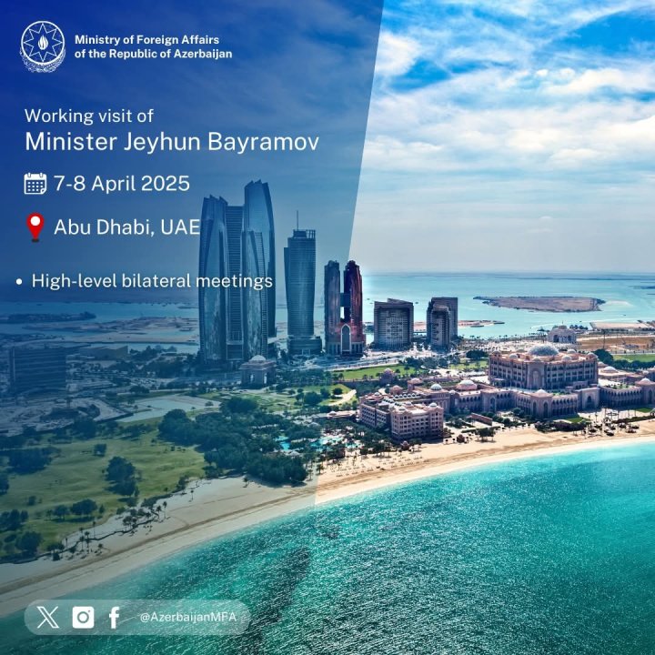 Ceyhun Bayramov BƏƏ-yə səfərə gedib