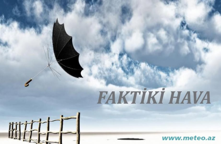Küləyin maksimal sürəti arabir 28 m/s-yə çatıb - Faktiki hava