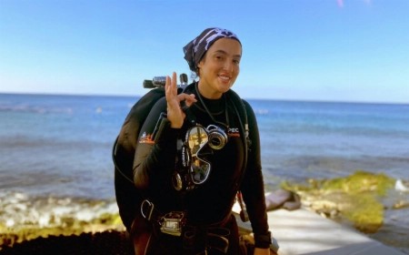 Səudiyyəli dalğıc Ghaida Al-Hamad Qırmızı dənizdə 127 metr dərinliyə çatıb