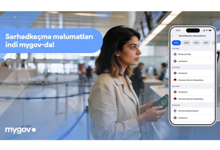 Vətəndaşlar sərhədkeçmə məlumatlarına “mygov” platformasında baxa biləcək