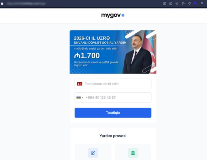 Dövlət Xidməti vətəndaşlara saxta saytlarla bağlı xəbərdarlıq edib