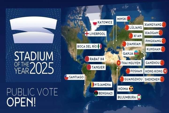 2025-ci ilin Stadionu mükafatına dörd Mərakeş stadionu namizəd göstərilib