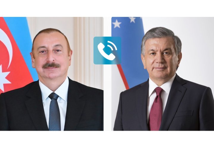 İlham Əliyevlə Özbəkistan Prezidenti Şavkat Mirziyoyev arasında telefon danışığı olub